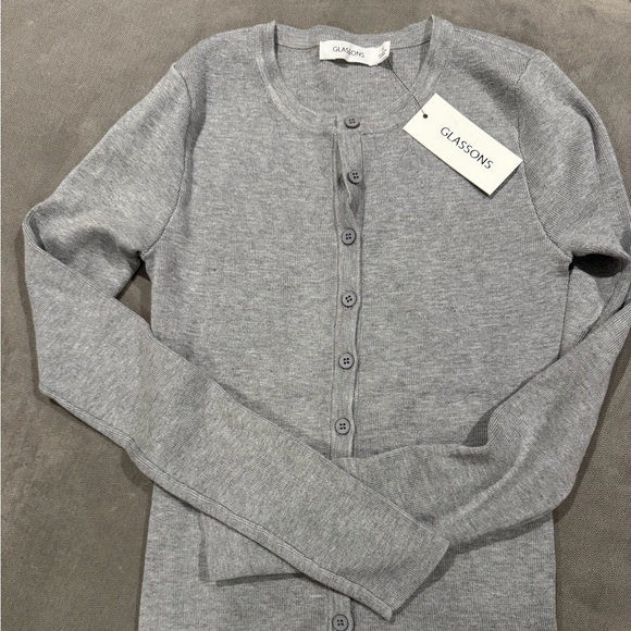 Glassons Ribbed Button Cardigan NWT - Picture 3 of 3